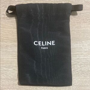 Celine Black Drawstring Dust Bag Pouch